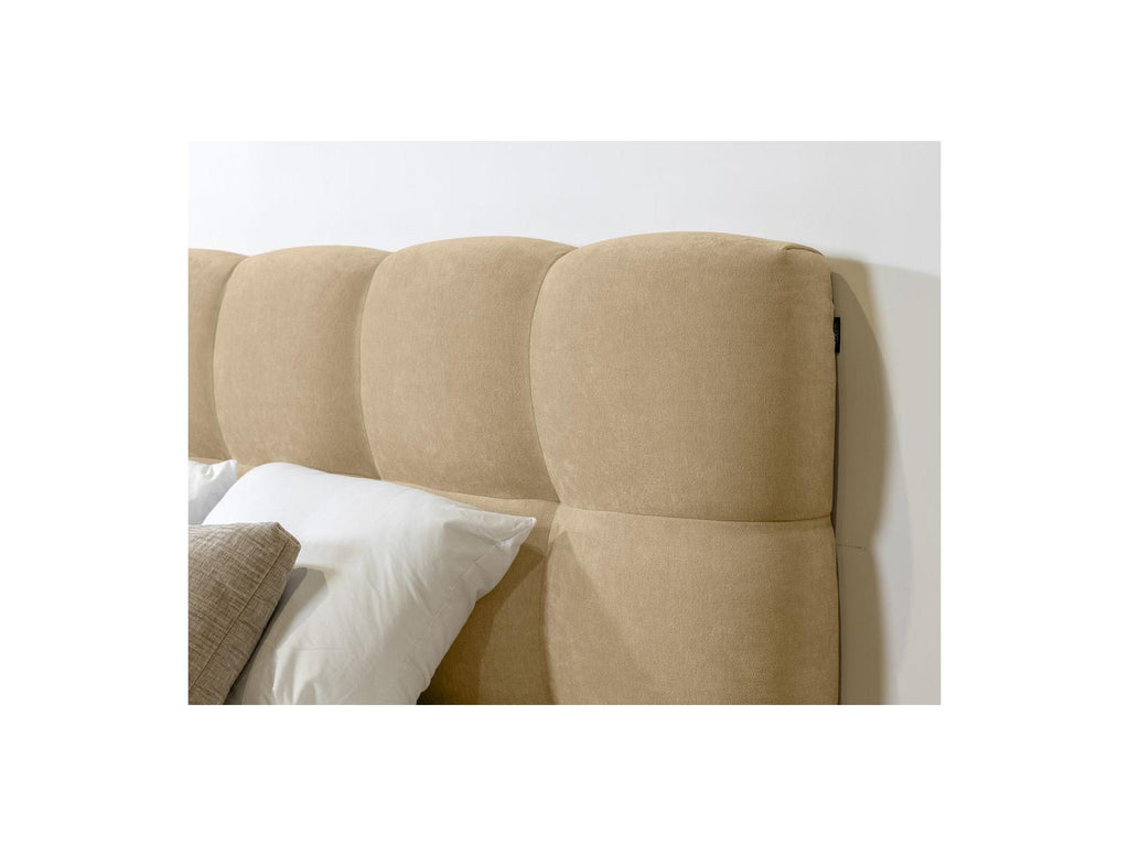 Cama con lamas macizas - Kumo - Patas de madera natural