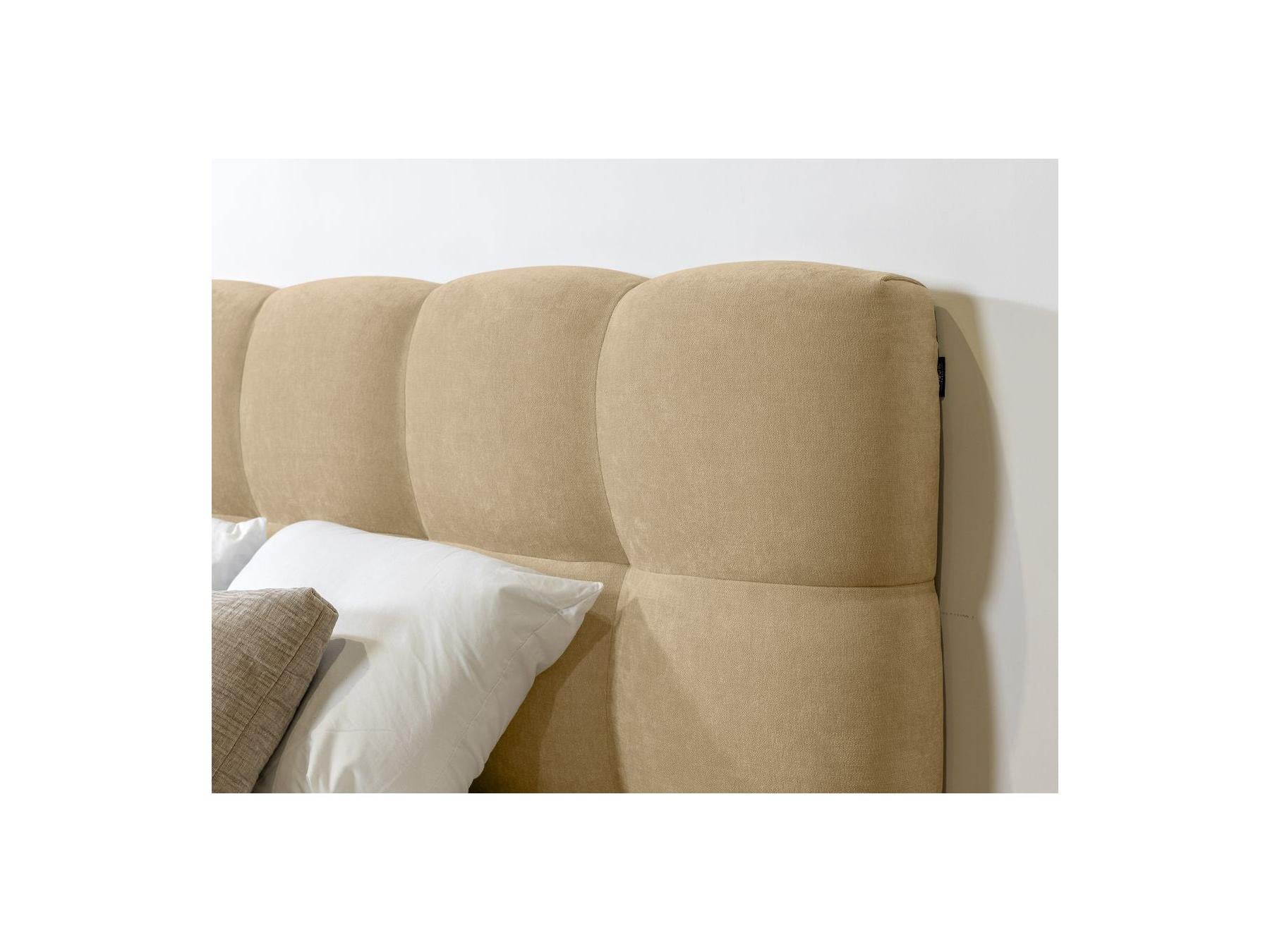Cama con lamas macizas - Kumo - Patas de madera natural