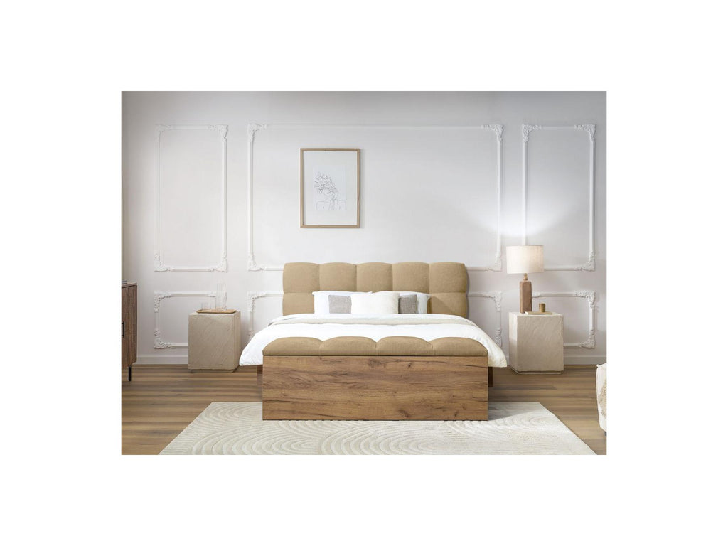 Cama con lamas macizas - Kumo - Patas de madera natural + Pie de cama con lamas macizas - Kumo
