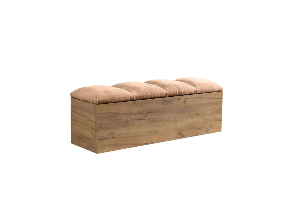 Cama con lamas macizas - Kumo - Patas de madera natural + Pie de cama con lamas macizas - Kumo