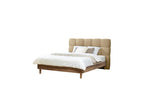 Cama con lamas macizas - Kumo - Patas de madera natural
