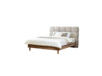 Cama con lamas macizas - Kumo - Patas de madera natural