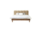 Cama con lamas macizas - Kumo - Patas de madera natural + Pie de cama con lamas macizas - Kumo