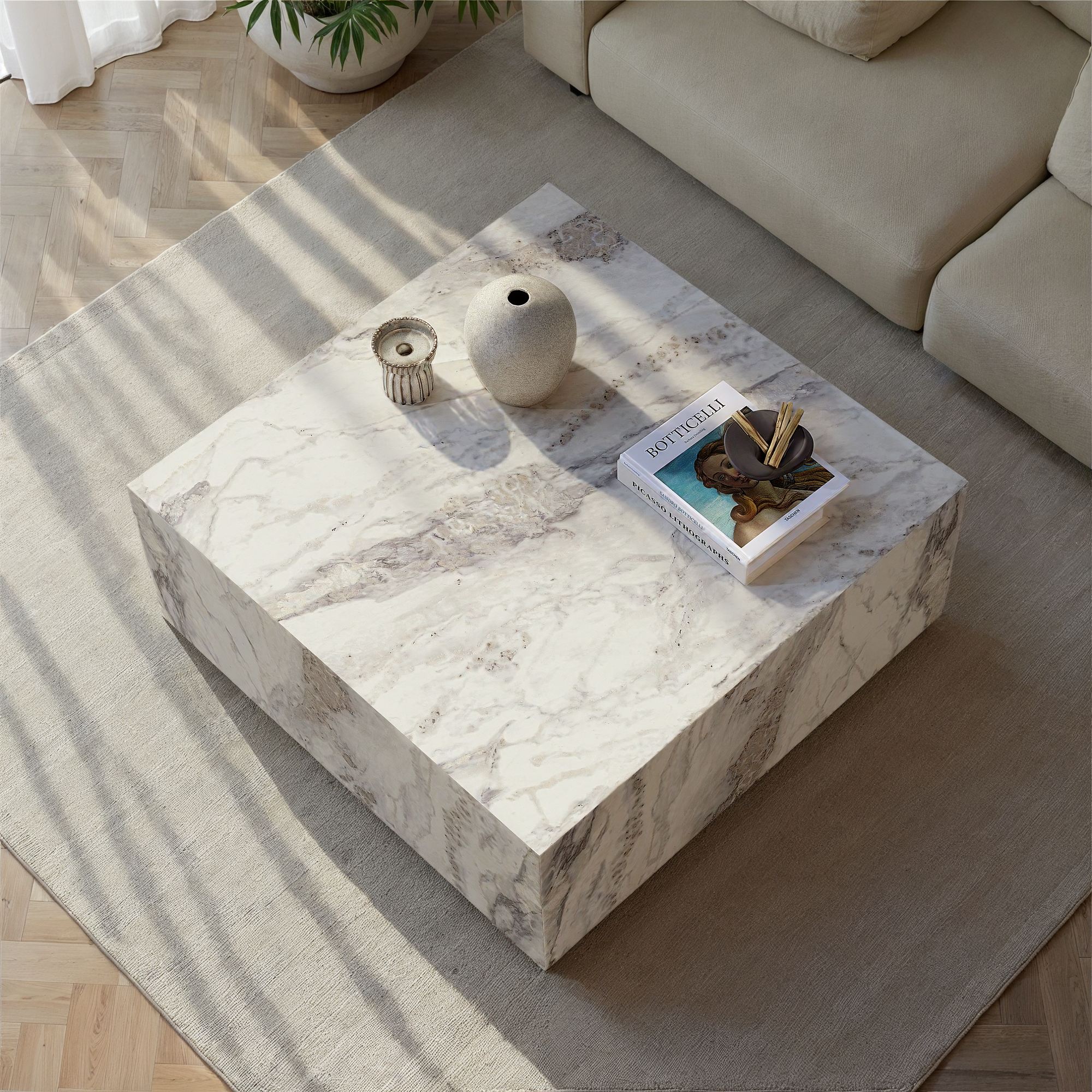 Prizma - Table Basse - Marbre Freesia