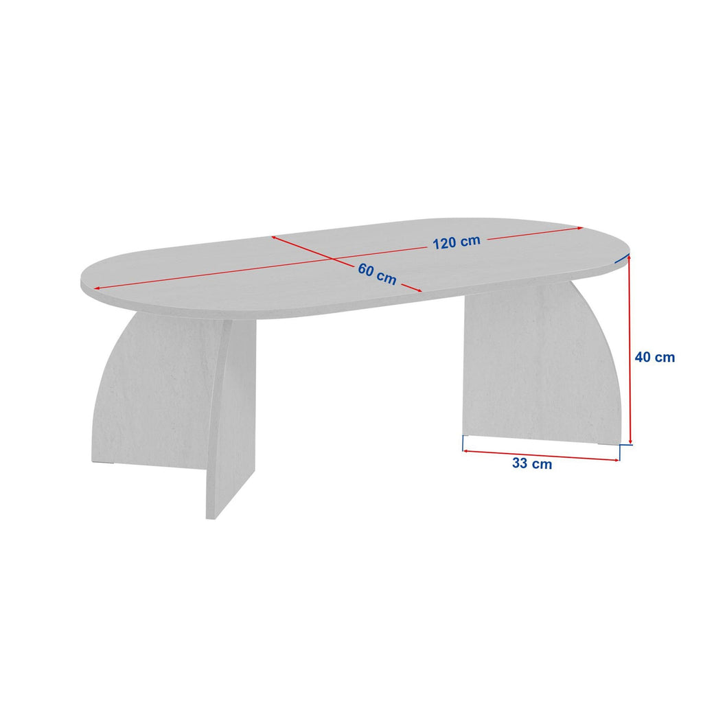 Melina - Coffee Table - Travertine/Venezia Walnut