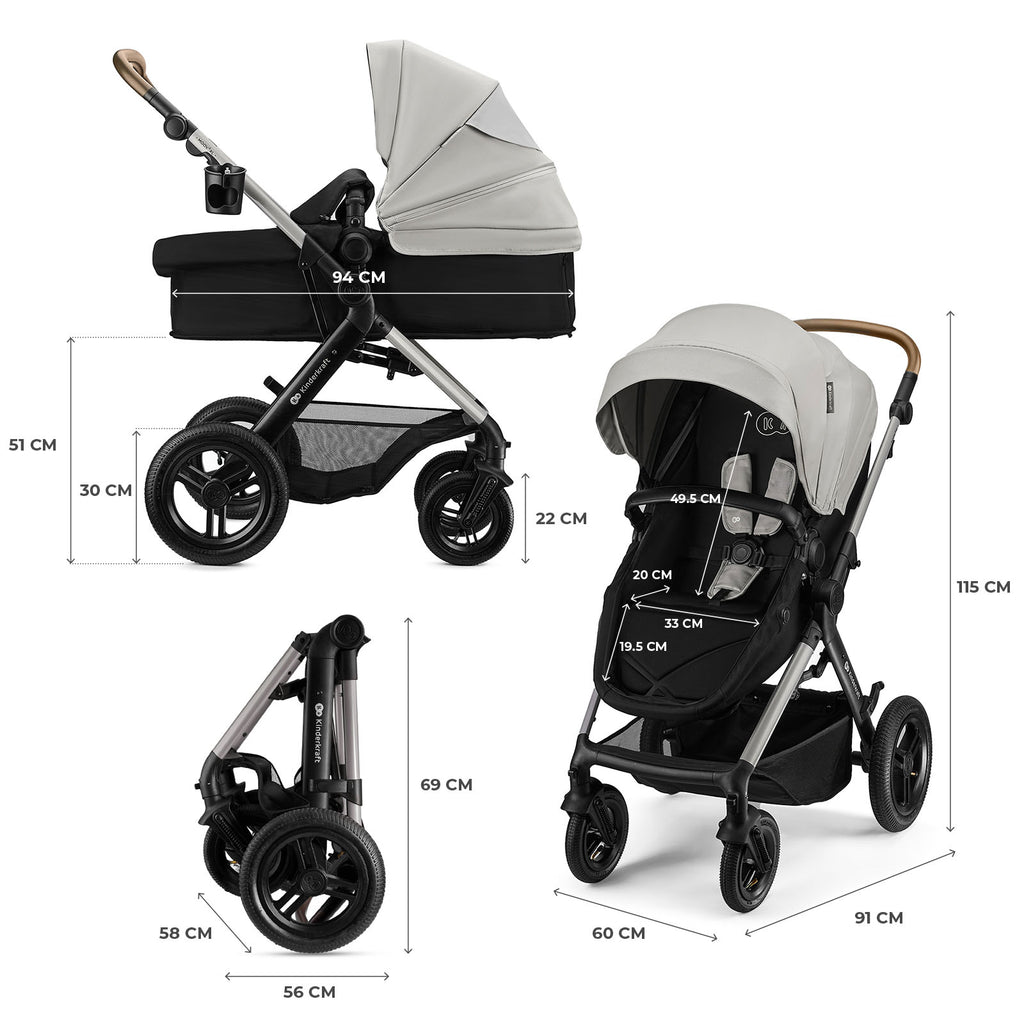 Passeggino Trio Moov 2 Xl Grigio