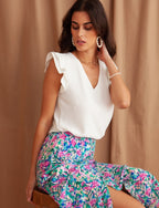 Vit blus Honorine