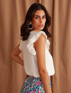 Vit blus Honorine