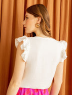 Vit blus Honorine