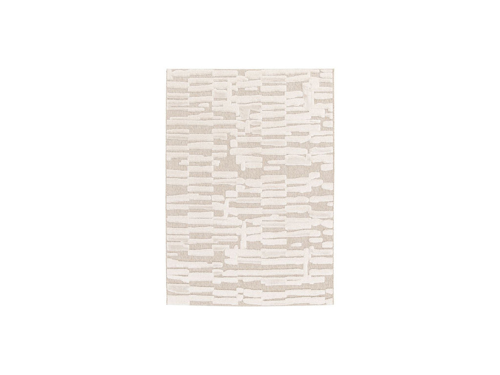 Lennon - Alfombra de pelo raso - Motivo abstracto - Beige