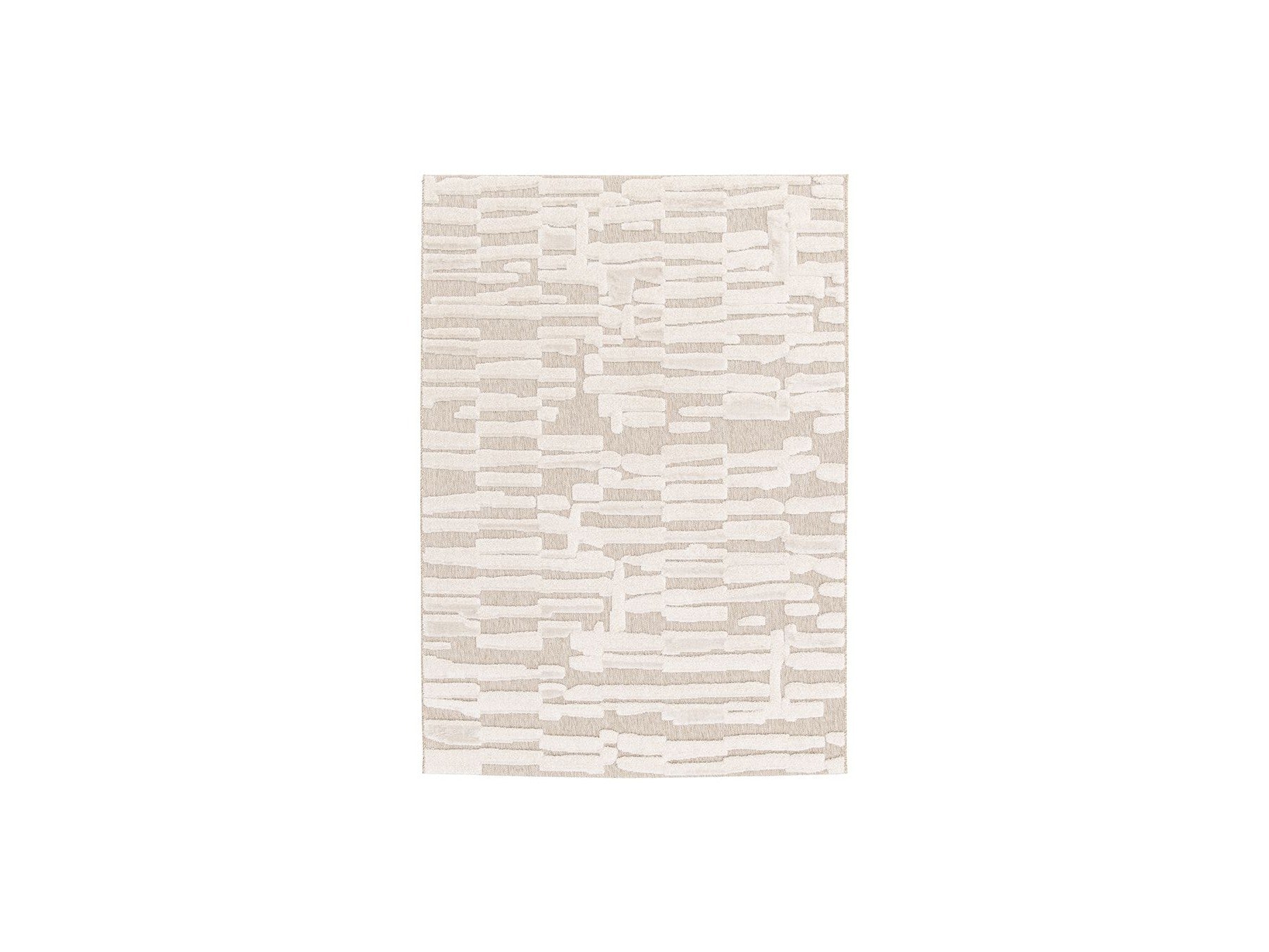 Lennon - Alfombra de pelo raso - Motivo abstracto - Beige