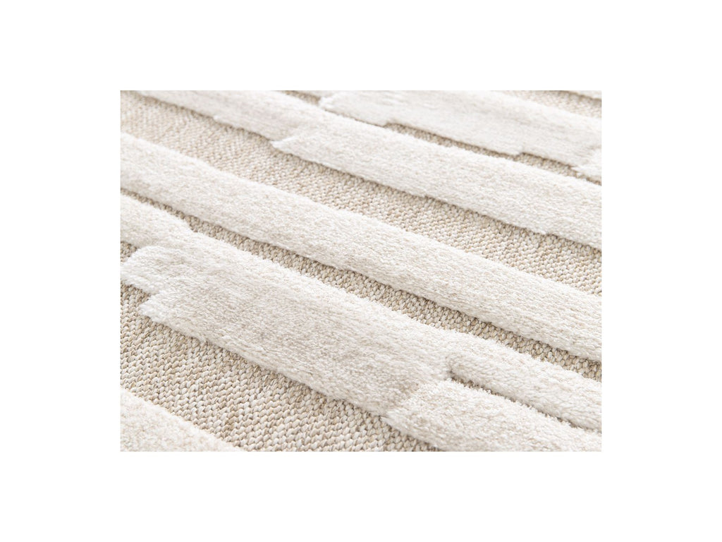 Lennon - Alfombra de pelo raso - Motivo abstracto - Beige