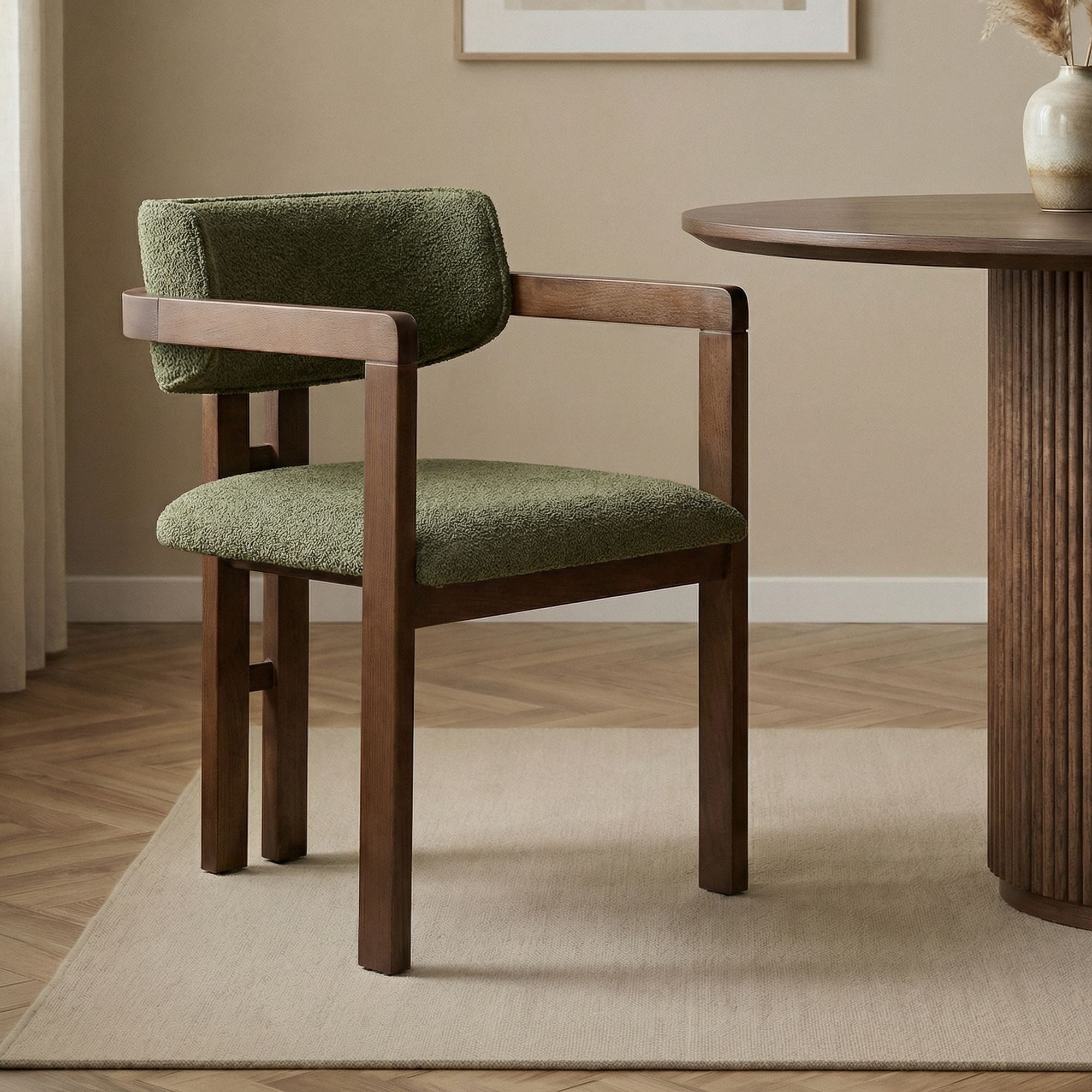 Chaises Toscana - Vert / Noyer Foncé