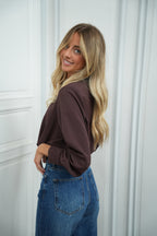 Blusa con Collo ad Anello - Noelia Cioccolato