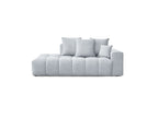 Sofá recto fijo ultrasuave - Mont-Blanco - Terciopelo - Reposabrazos derecho