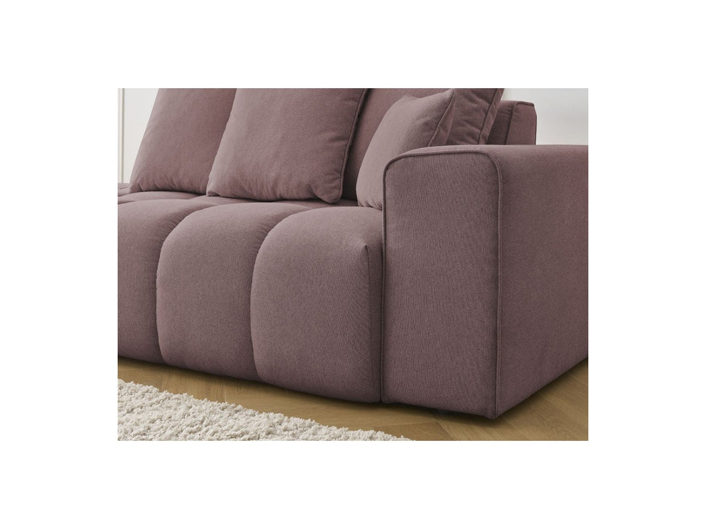 Sofá recto fijo - Mont-Blanco - Tejido jaspeado - Reposabrazos derecho