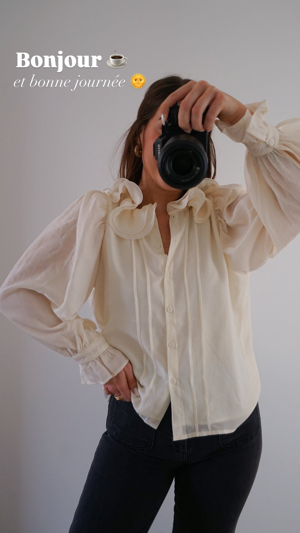 Blouse Brune Écru