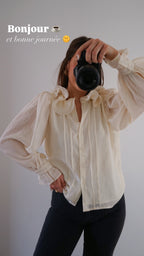 Blouse Brune Écru