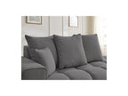 Sofá recto fijo - Mont-Blanco - Tejido jaspeado - Reposabrazos izquierdo
