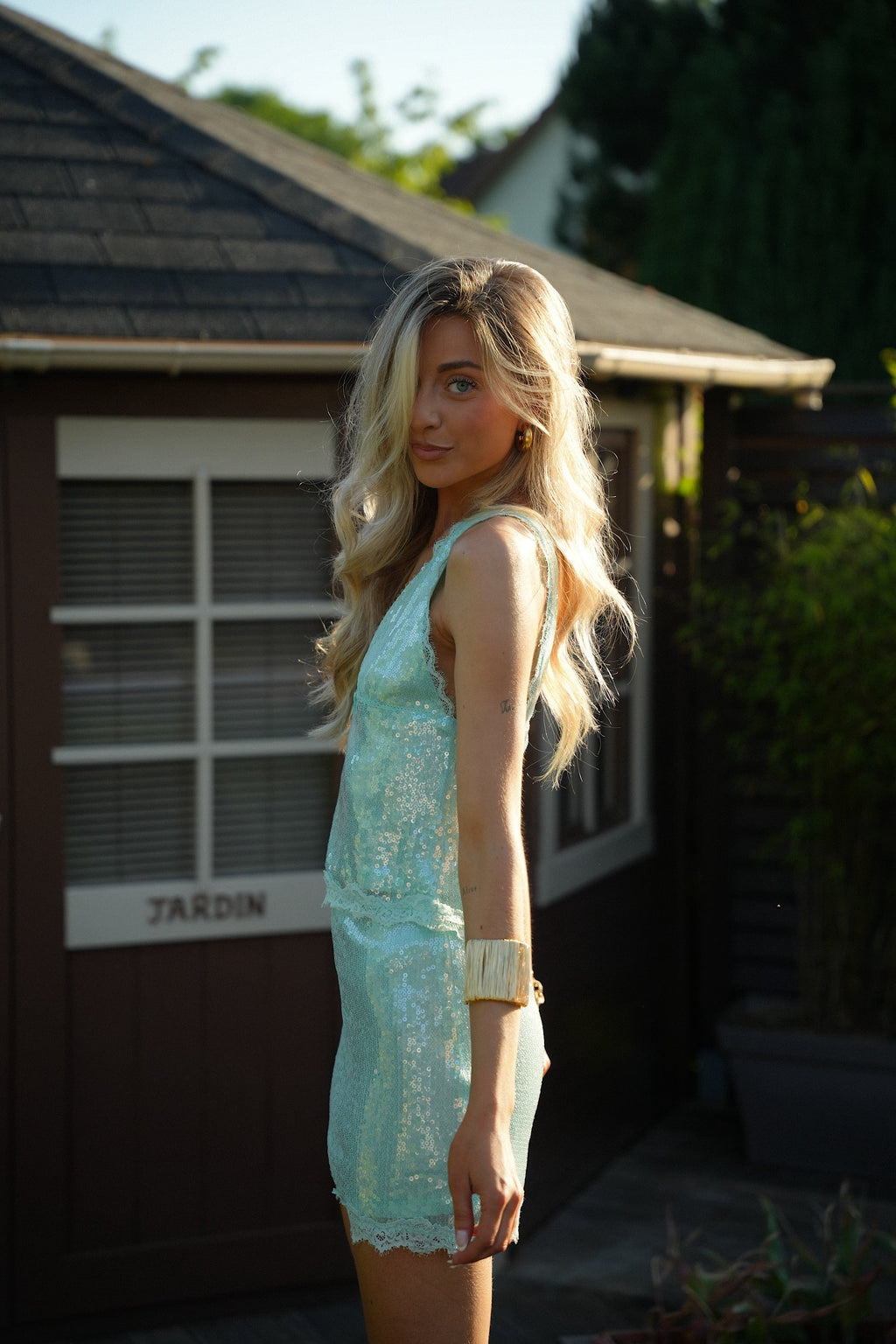 Top À Sequins Alima - Bleu