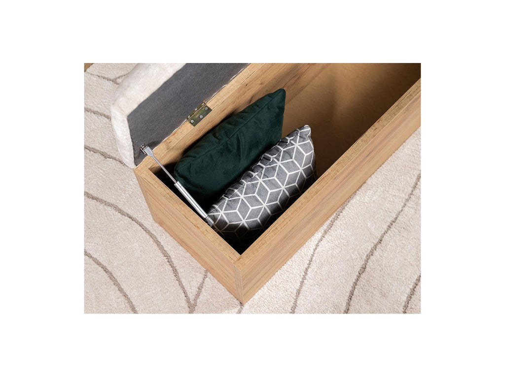 Cama con lamas macizas - Kumo - Patas de madera natural + Pie de cama con lamas macizas - Kumo