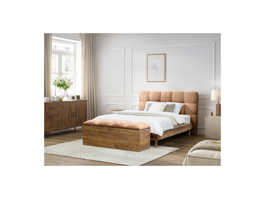 Cama con lamas macizas - Kumo - Patas de madera natural + Pie de cama con lamas macizas - Kumo