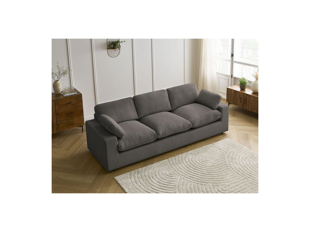 Belair - Sofá recto fijo de 3 plazas - Pana