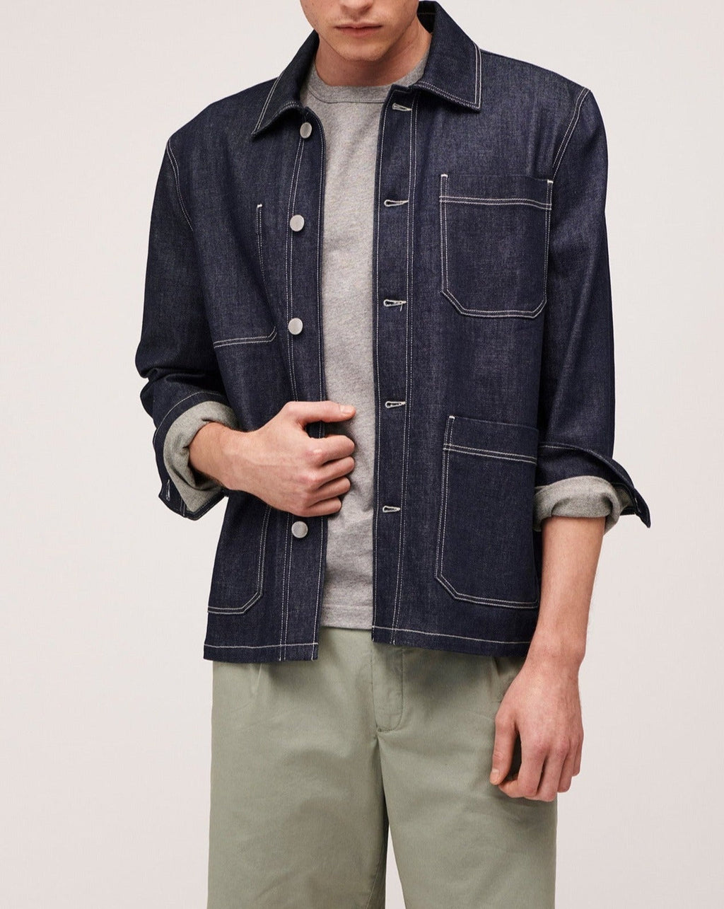 Maison Standards - Maison Standars - Veste Peintre Jean - Bleu Brut - Homme