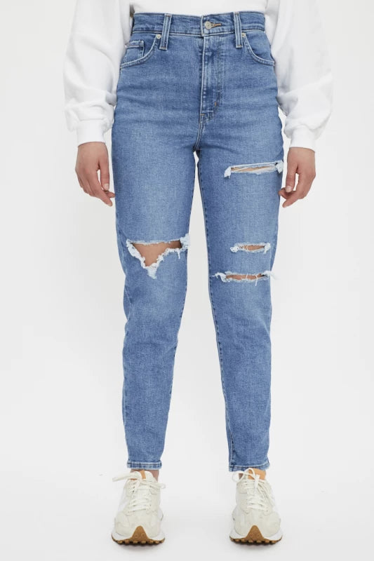 Jeans Mom Usé