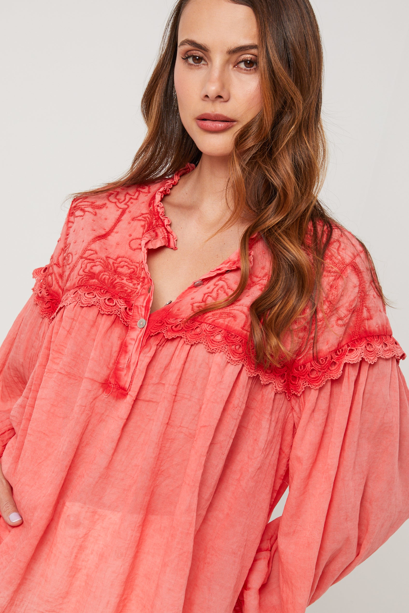 Top - Coral - Mujer