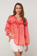 Top - Coral - Mujer