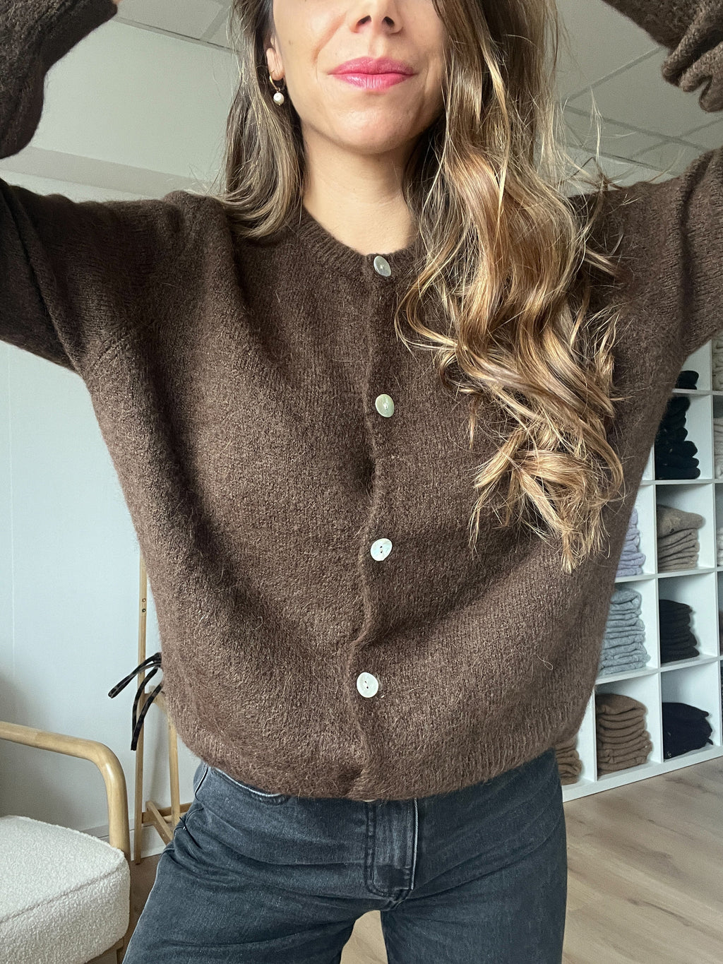 Léonie Chocolate Wool Knit