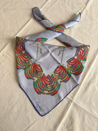 Cartier Scarf – Swan And Multicoloured Feather Patterns