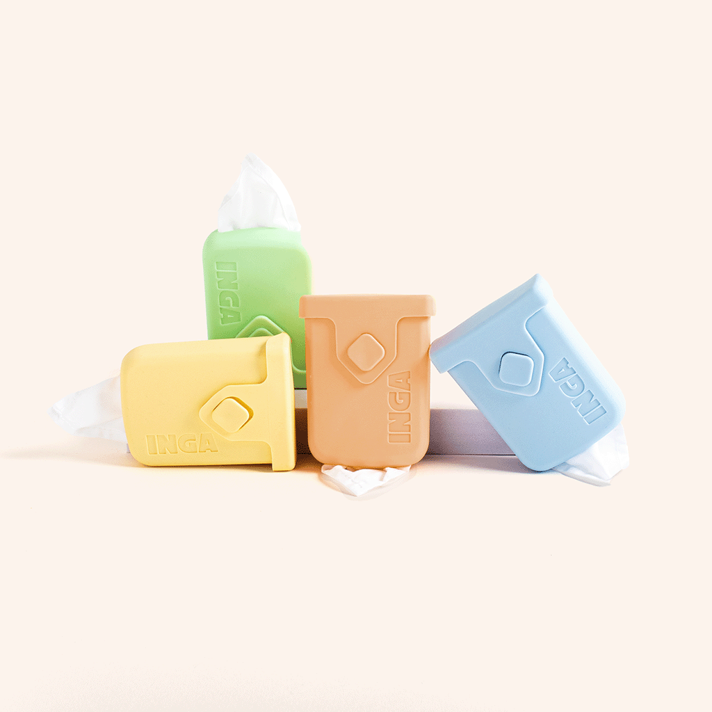4 washable fabric tissue cases 4 colors