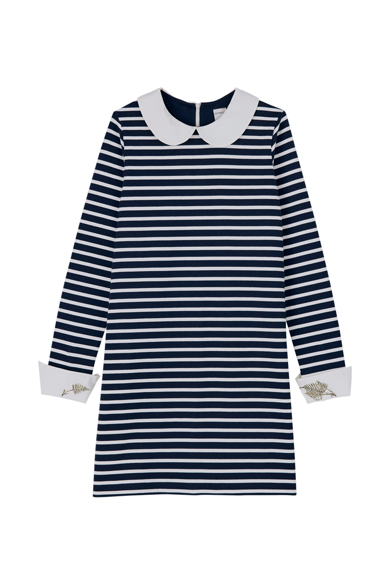 Robe Manches Longues - Smoking / Marshmallow - Femme