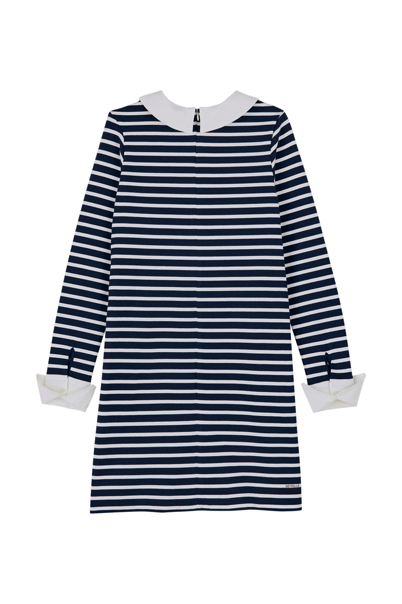 Robe Manches Longues - Smoking / Marshmallow - Femme