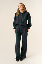 Pantalon Alia Vert Et Bleu Marine