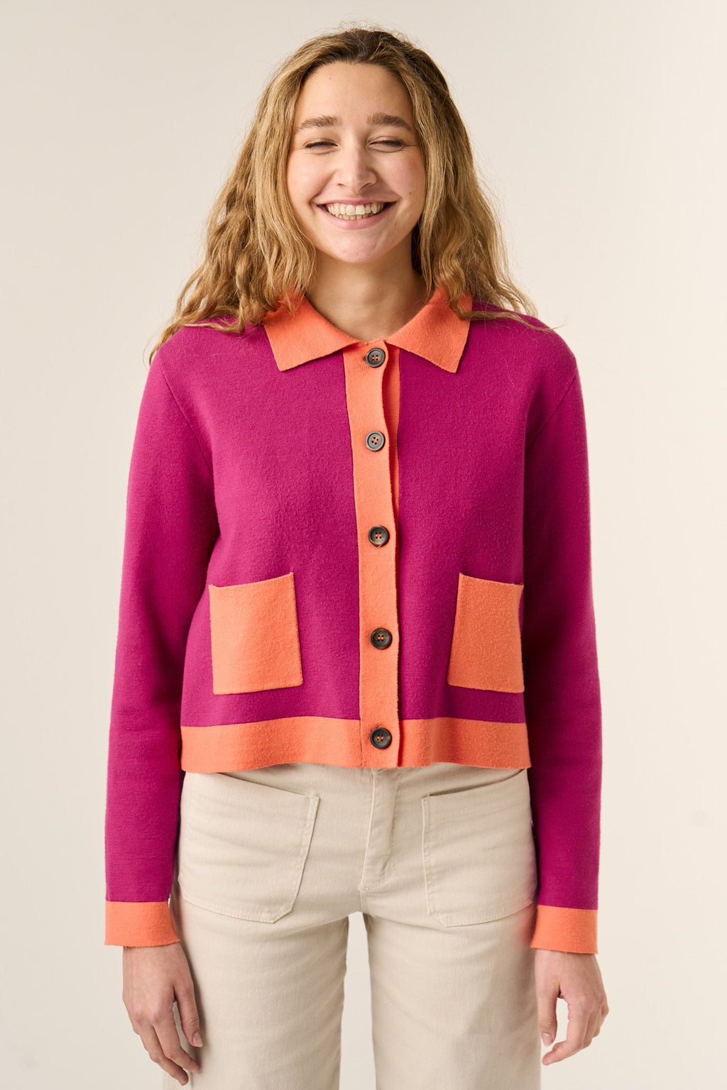 Pink Dahlia Cardigan