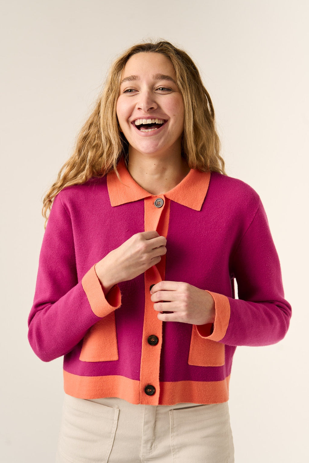 Pink Dahlia Cardigan