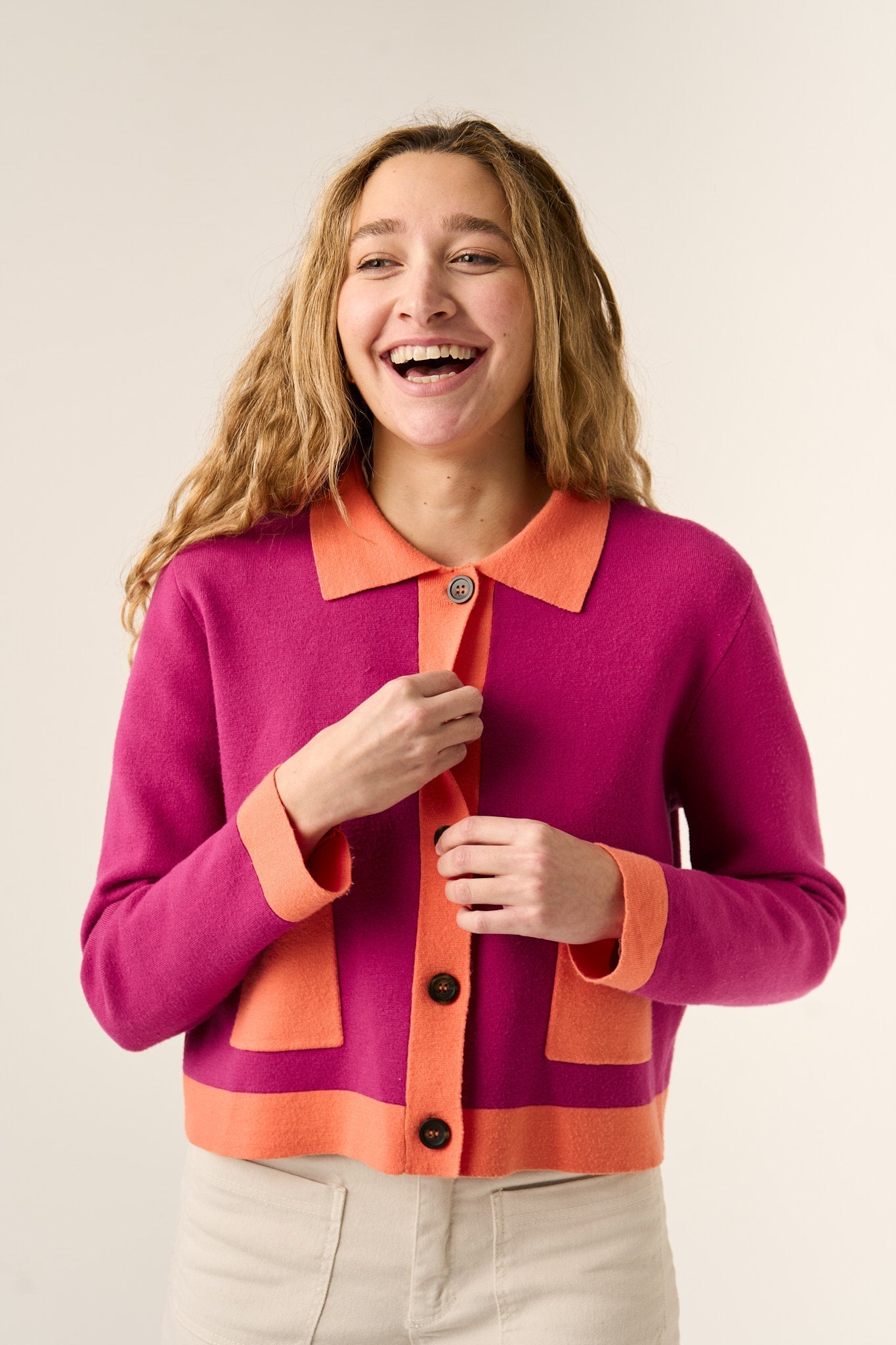 Pink Dahlia Cardigan