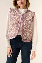 Pink Floral Gilet
