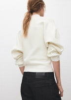 Pull À Col Montant Avec Boutons Bijoux