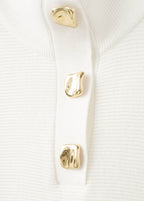 Pull À Col Montant Avec Boutons Bijoux