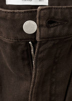 Jeans Anchos Con Tachuelas