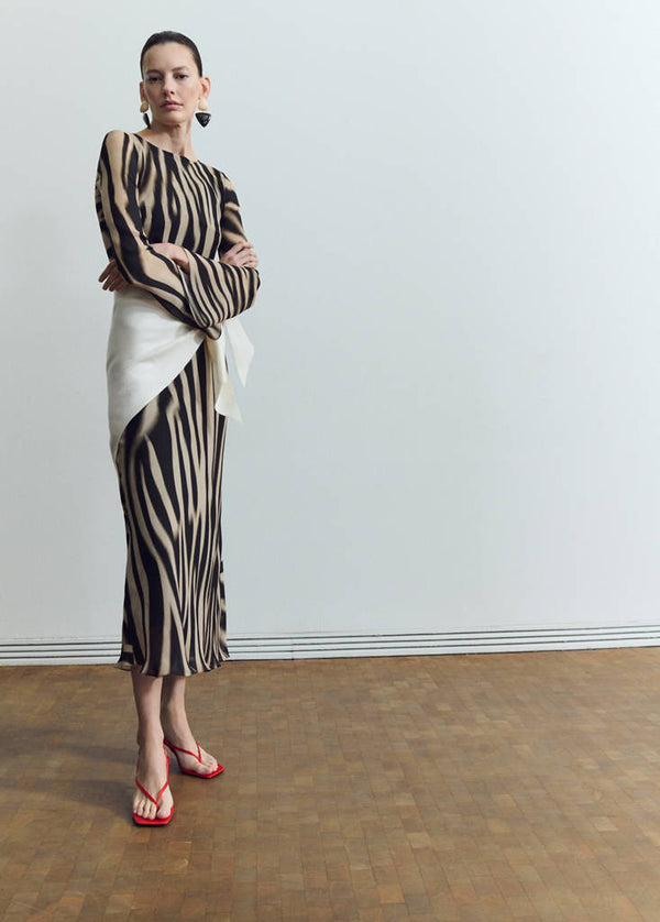 Robe Évasée Imprimé Animal