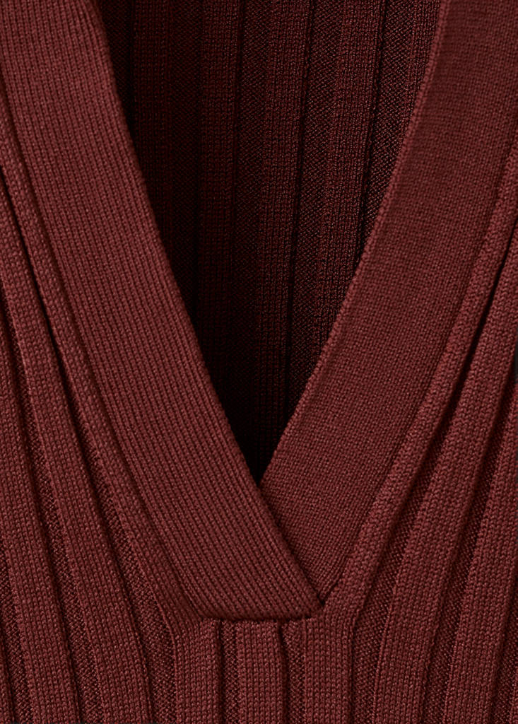 Pullover In Maglia Con Scollo A V