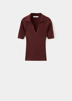 Pullover In Maglia Con Scollo A V