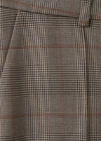 Wool-Blend Checked Trousers