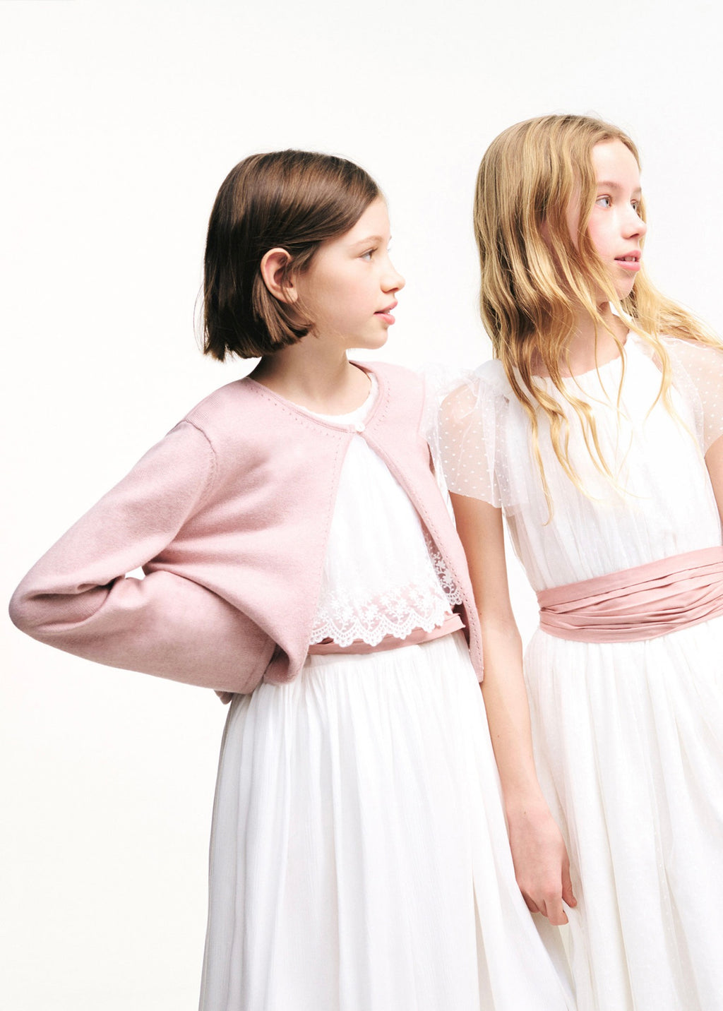 Cardigan Aysha Rose Poudré - Fille