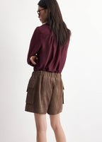 Long-Sleeved Blouse With Scarf Collar